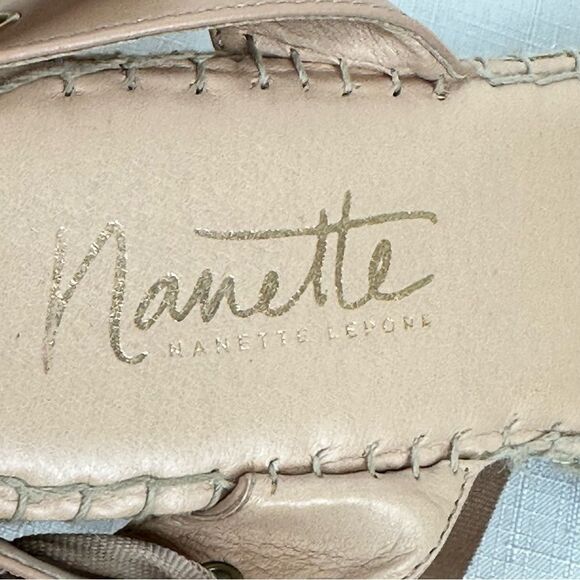 Nanette Lepore Size 8 Being Tie Ankle Ballet Esperdrilles Flats Shoes - Picture 14 of 15